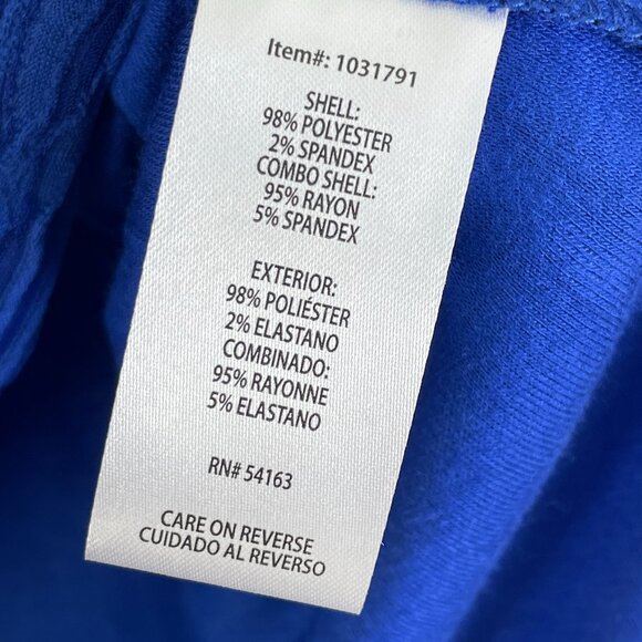 NEW Calvin Klein Womens Plus XXL Short Sleeve Textured Knit Top Blue Shirt - Picture 4 of 10